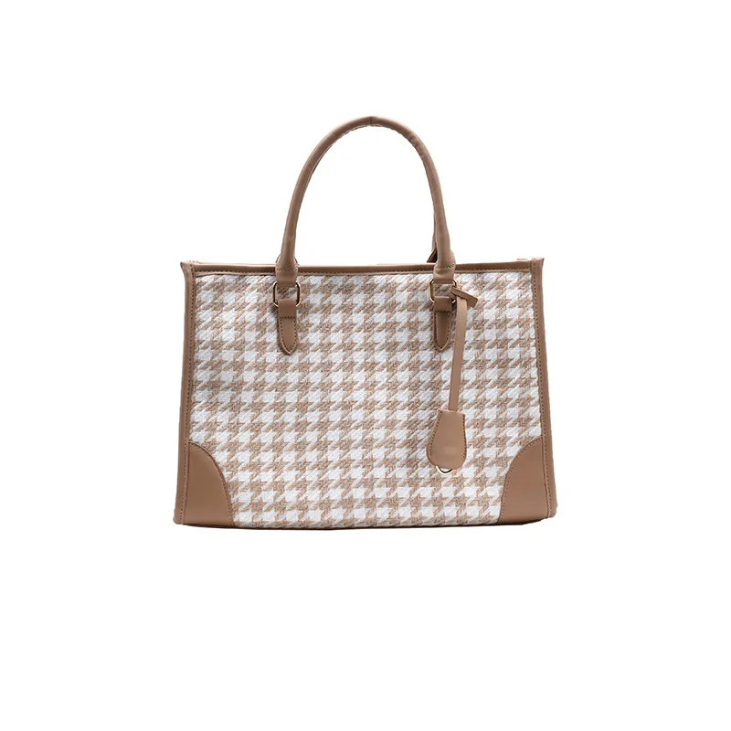 

Wool Women Crossbody Bag Women's Messenger Bag New 2021 Fashion Woolen Chain Houndstooth Shoulder Bag Small Square Handbag