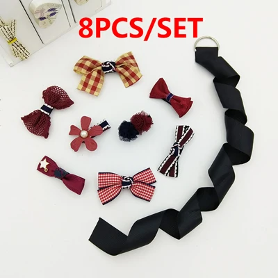 6pcs Style 12 Аксессуары для волос принцесса девочки заколки для волос в форме бантиков шпильки для девочек детские головные уборы металлические заколки для волос каваи головной убор - Цвет: 6pcs Style 12