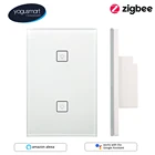 Yagusmart Смарт Zigbee настенный светильник переключатель 2 Gang сенсорный светильник переключатели работают с Alexa Google Home приложение телефонного голосового Управление