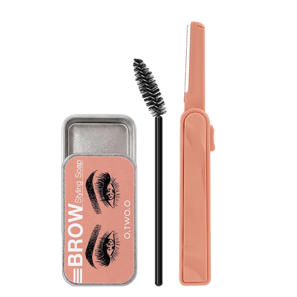 

Eyebrow Soap Wax With Trimmer Fluffy Feathery Eyebrows Long Lasting Eyebrow Setting Gel Waterproof Eyebrow Balm Pomade