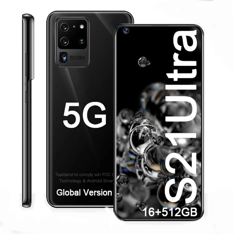 

S21+Ultra Smartphone 7.2 Inch Mobile Phones 16GB RAM 512GB ROM Android 10.0 Phone 4G/5G Global Version Cellphones