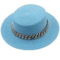 new summer womens boater beach hat wide side female casual panama hat lady classic flat bowknot straw sun hat girls fedora hat