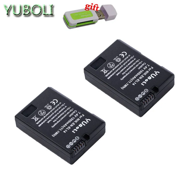 Декодировать bateria ENEL14 en-el14a RU EL14 EL14A EN-EL14 Батарея для nikon Coolpix D3100 D3200 D3300 D5100 D5200 D5300 P7000 P7100 - Цвет: 2BATTERY