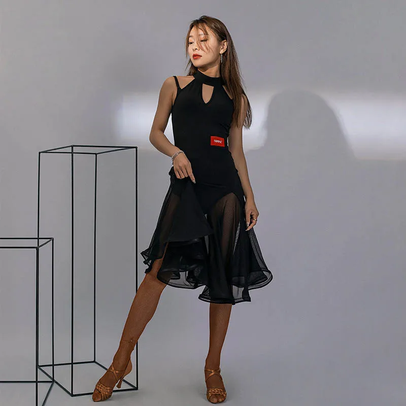 Сексуальное платье для латинских танцев Танго сальсы бальных тренировок женские