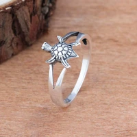 vintage 3d little turtle women ring cute bohemian wedding rings for women anniversary jewelry valentines day gift