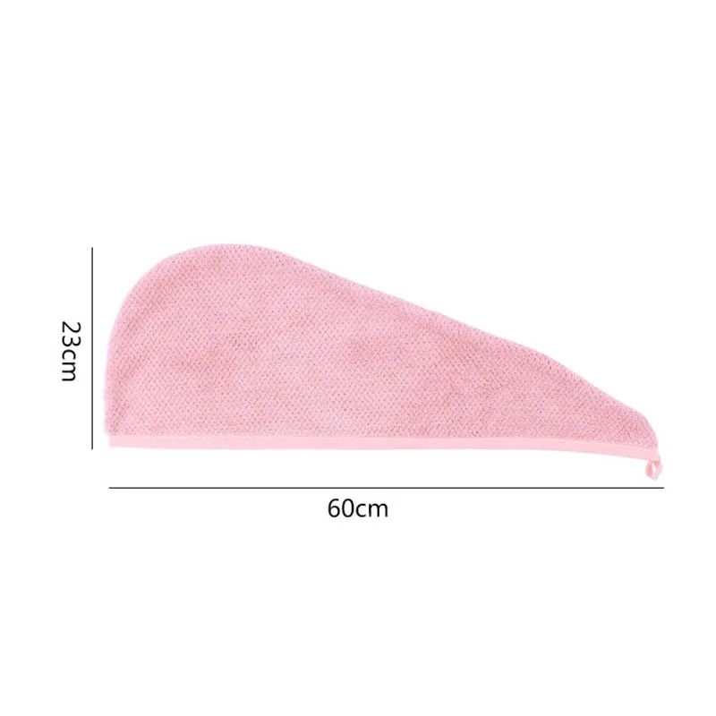 

2 Pcs 23*60cm Quick Dry Towels Microfiber Fabric Dry Hair Hat Shower Cap Lady Turban Bath Towel Absorbent