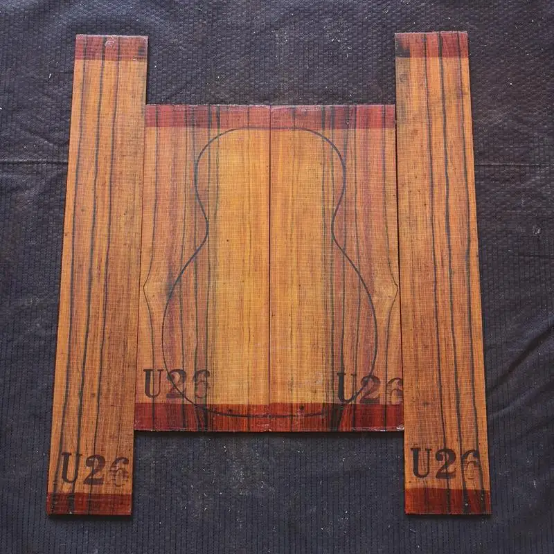 UK cocobollo U26 Южная Америка импортированная Гавайская гитара cocobolo гитара из твердой древесины задняя боковая панель шпон гитара материал для изготовления аксессуаров - Цвет: UK cocobollo U26