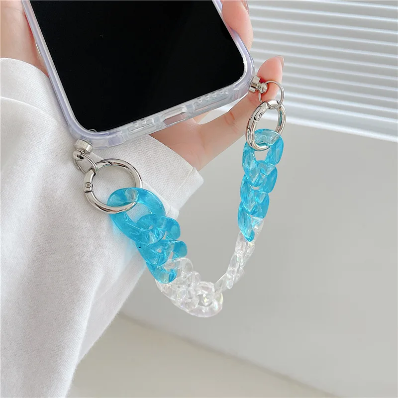 

For iPhone 12 11 Pro Max Cases Cute Color Dot Chain Wristband Phone Case For iPhone X XR XS Max 7 8 Plus Mini Back Cover