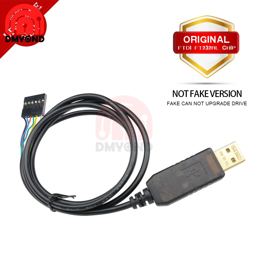 Оригинальный 6PIN FTDI FT232RL FT232 1 м кабель для загрузки USB к TTL RS232 модуль