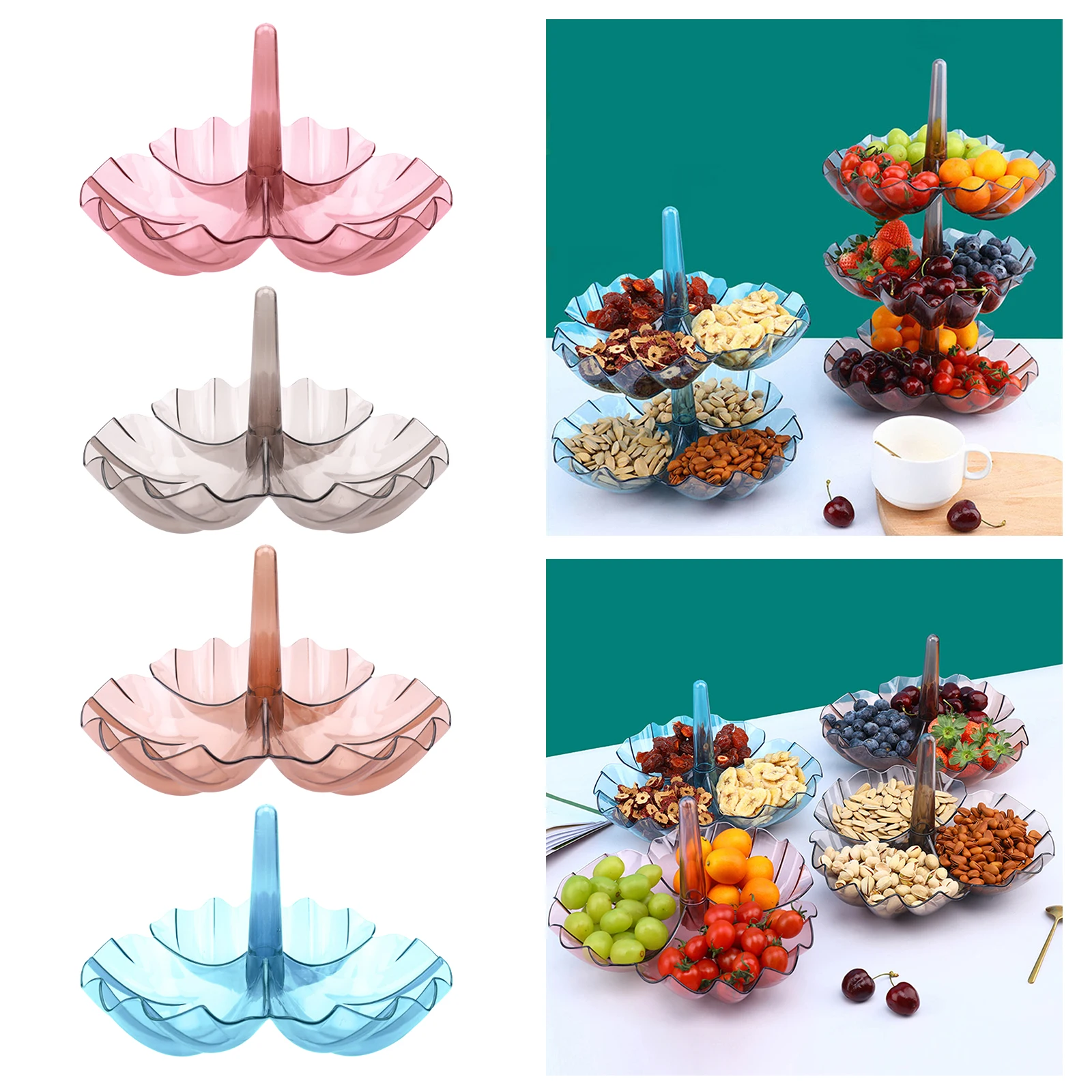 

One-layer Detachable Candy Snack Storage Fruit Plate Dessert Stand Rack