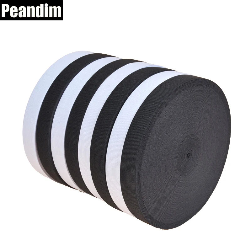 PEANDIM, Ширина 1,5 см, ширина 30 метров, для самостоятельного шитья, эластичная лента, цвет черныйбелый, на выбор (art.: 7a30f22a8) - 7a30f22a8