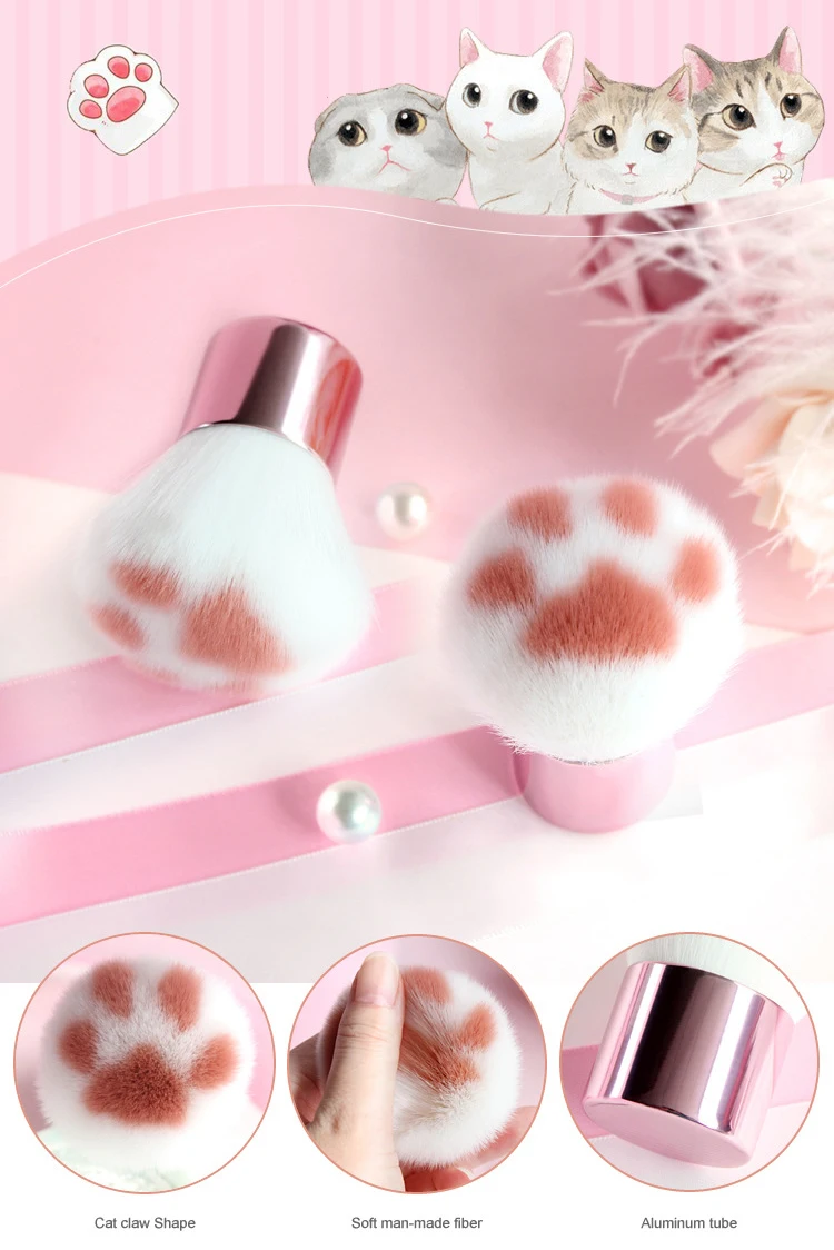 Fashion Mini Cat Claw Paw Makeup Brushes Cute Foundation Brush Long Lasting Concealer Blush Tool Multi-Functional Makeup Tool
