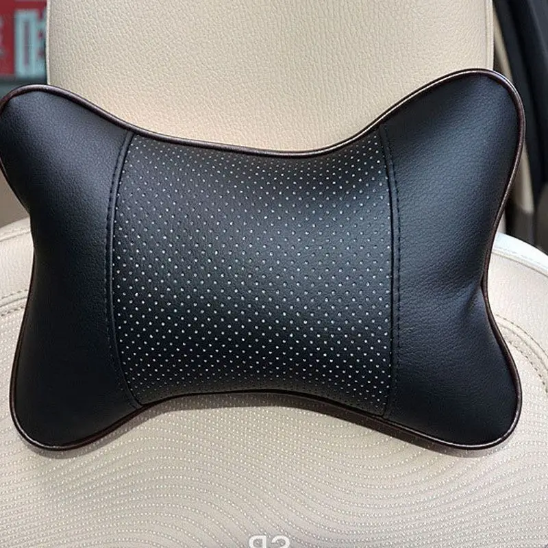 Кожаный Автомобильный подголовник шейный автомобильное сиденье чехол на шею