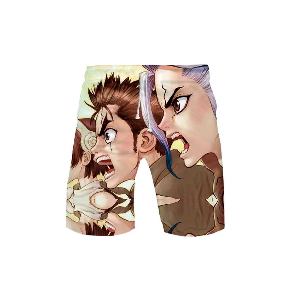 

Классические креативные кавайные Молодежные купальники Dr. Stone с 3D принтом, шорты, плавки, быстросохнущие пляжные шорты, мужские спортивные ш...