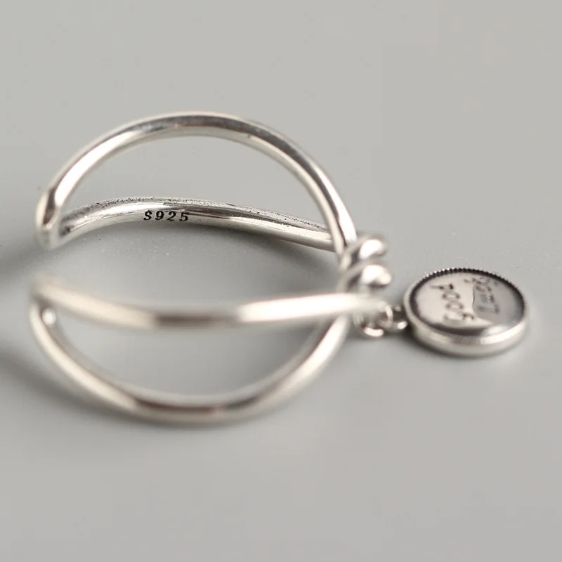 Good luck han edition Korean sterling silver ring fashion tag line weaving goodluck female 925 | Украшения и аксессуары