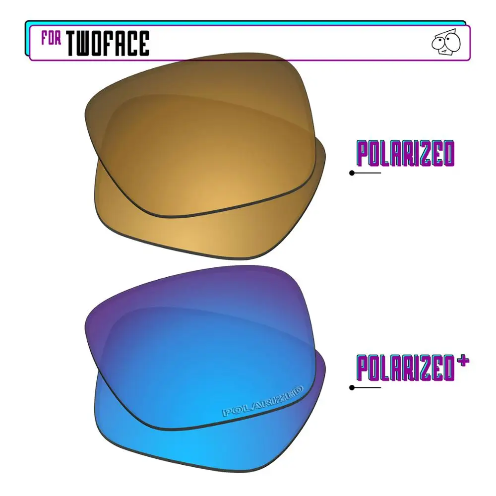 

Ezrelease поляризованные Сменные линзы для-солнцезащитные очки Oakley TwoFace-BlueP Plus-GunmetalP