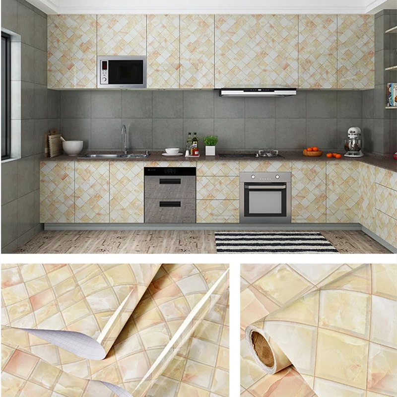 Водостойкая ПВХ наклейка на кухонный стол шкаф мебель ремонт мраморный