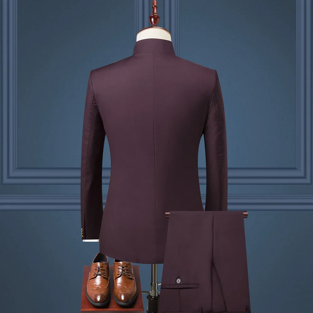 Новинка 2021 стильная ностальгическая одежда мужской свадебный однотонный