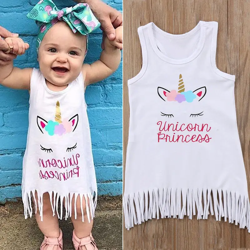 Lovely Fruit Pineapple Sleeveless Kids Toddler Baby Girl Princess Summer Beachwear Party Tassel Dresses Clothes 0-5 Years | Детская