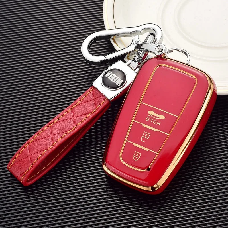 Чехол для автомобильного ключа из ТПУ с гальваническим покрытием Toyota Corolla Rav4 Camry 70