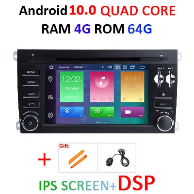 Ips DSP 4G 64G 8 Core 2 Din Android 10 Автомобильный мультимедийный dvd-плеер gps навигация для Porsche Cayenne S GTS 2003-2010 Автомагнитола FM - Цвет: 4G 64G IPS DSP