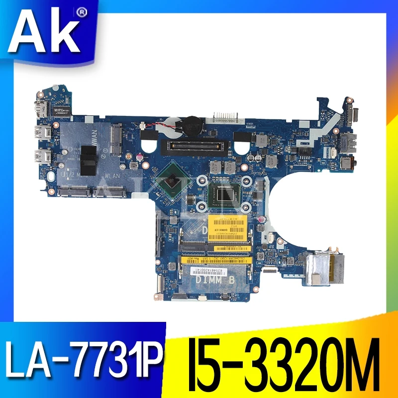 

Akemy для For DELL latitude E6230 6230 Материнская плата ноутбука I5-3320M LA-7731P CN-05CDR9 CN-039GJ4 CN-0PR83X 0PR83X