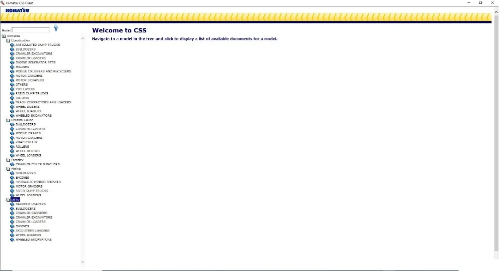 Полный набор для KOMATSU CSS 2018 |