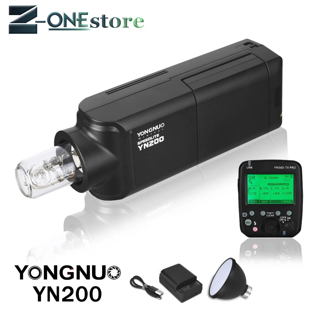 YONGNUO YN200 TTL HSS 2 4G 200W литиевая батарея с USB Type C совместимая (YN560 TX II)/YN560 Pro/YN862 для Canon