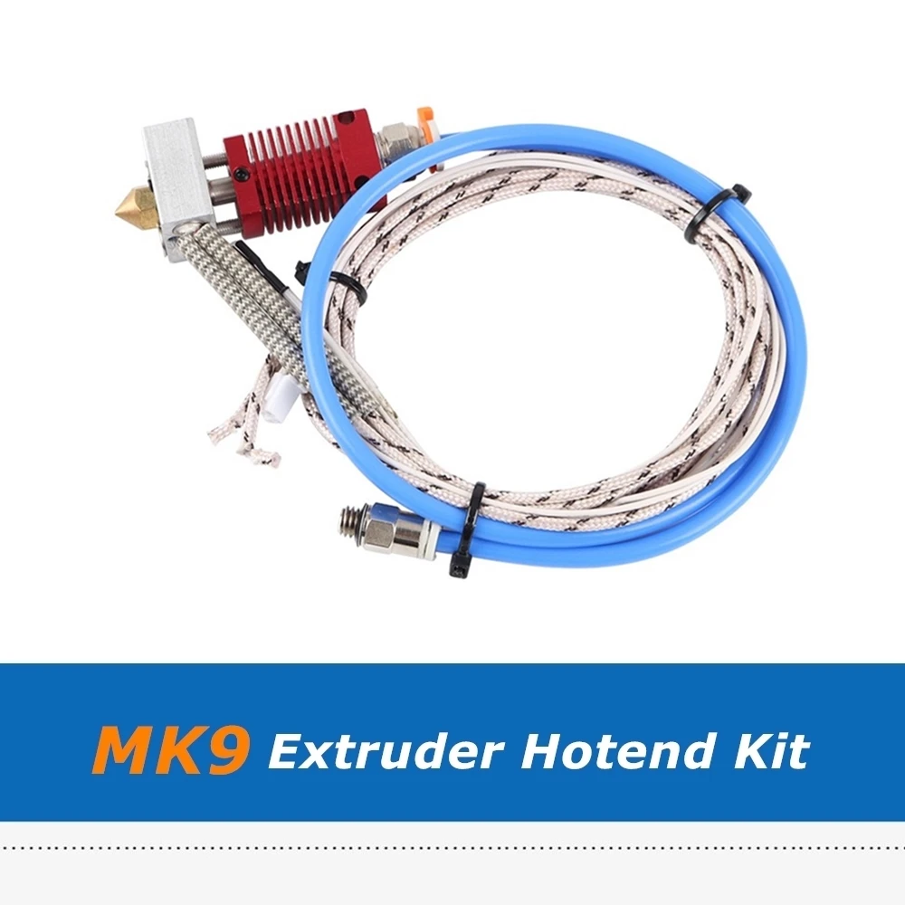 1 шт. MK9 экструдер Bowden 24V 50W печатающей головки 0 4 мм Насадка с силиконовым носок для