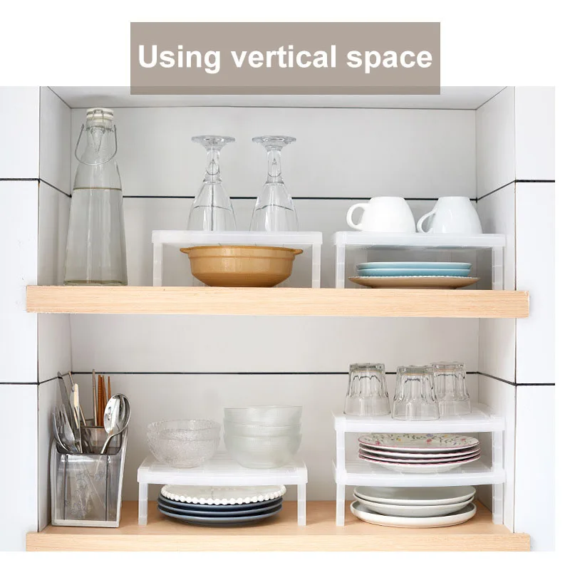 Hot Kitchen Sink Desktop Cabinet Shelf Stackable Organizer Pantry Storage Racks For Organize Bowls Plates Draining Dish Rack Re