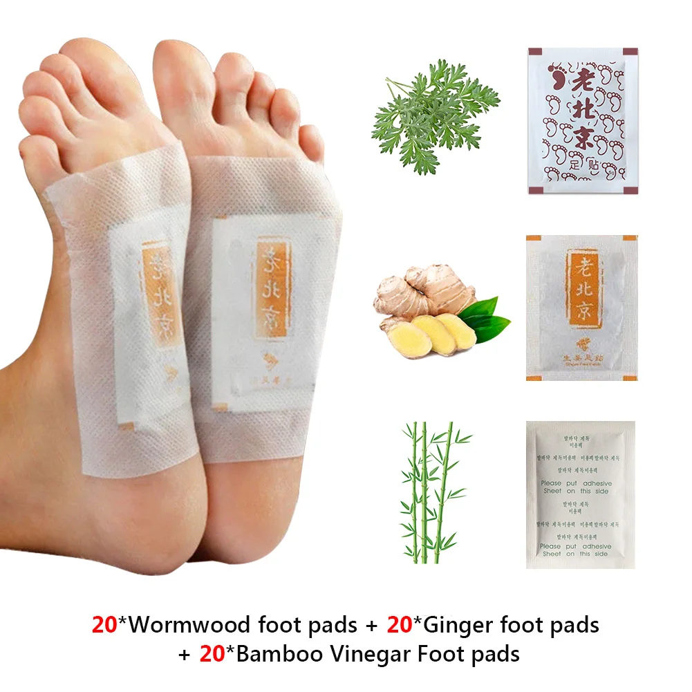 30/60 шт против отёков имбирь подушечки бамбуковые заплаты с клеющимся инструмент