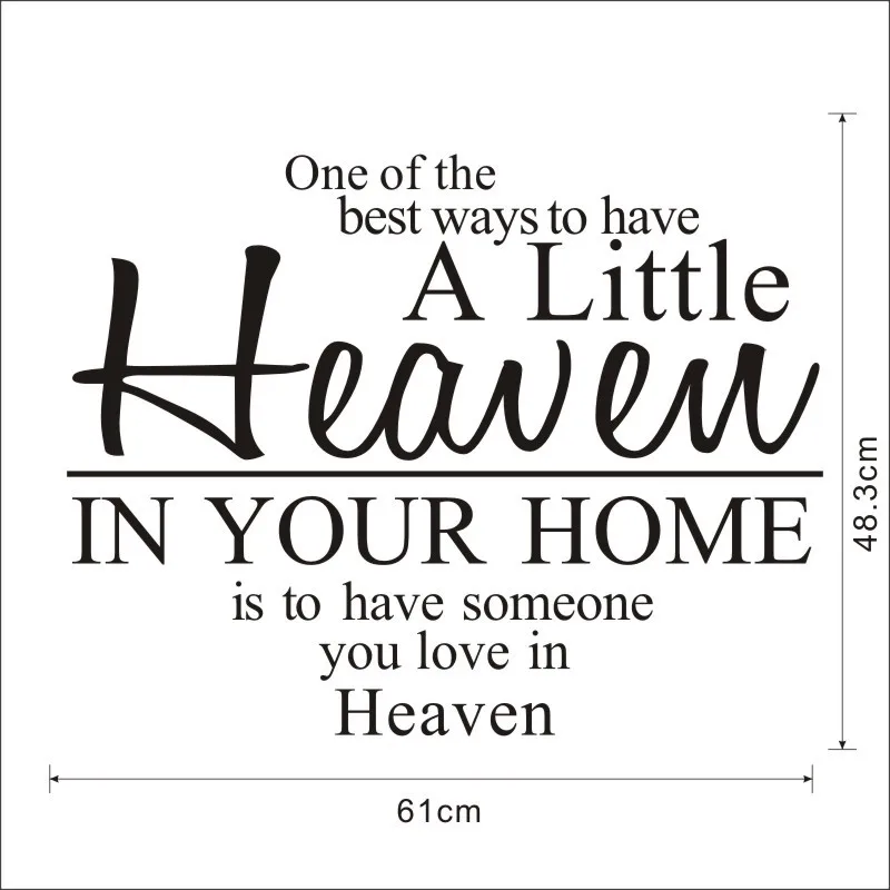 Небеса английские цитаты виниловые наклейки на стену забавные слова