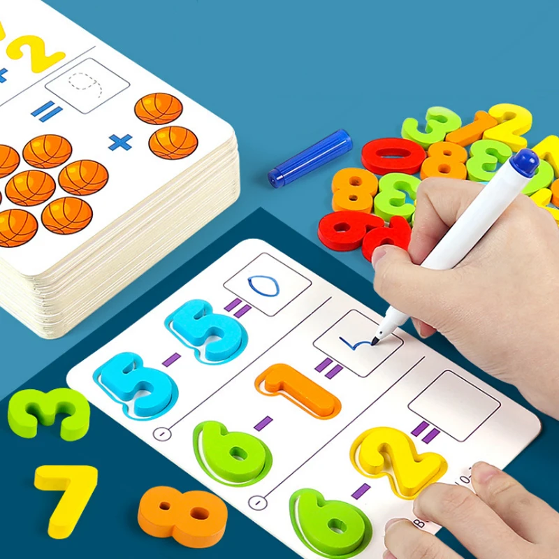 Дети Раннее Образование Головоломка Когнитивная арифметическая карточка
