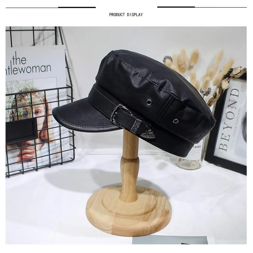 Кепка Idopy из искусственной кожи женская плоский берет Капитана | Аксессуары для