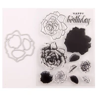 silicone clear stamps for scrapbooking flowers decoration embossing folder craft rubber stamp tools new