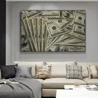 Картина на холсте с изображением долларов США, экономных денежных средств, Настенная картина с изображением скандинавских долларов, декор для гостиной