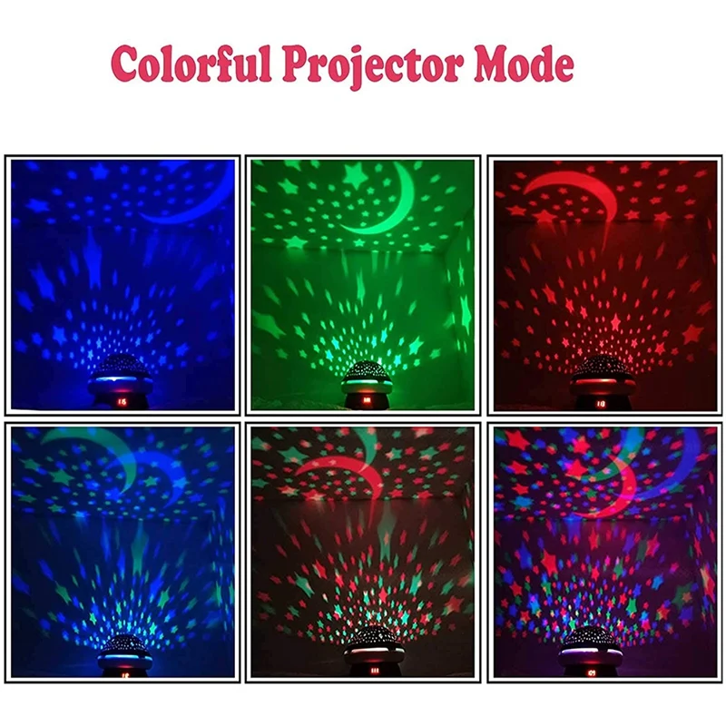 Night Light Star Projector Rotating Kids With Timer Remote LED Lamp For Baby Children's Bedroom | Инструменты