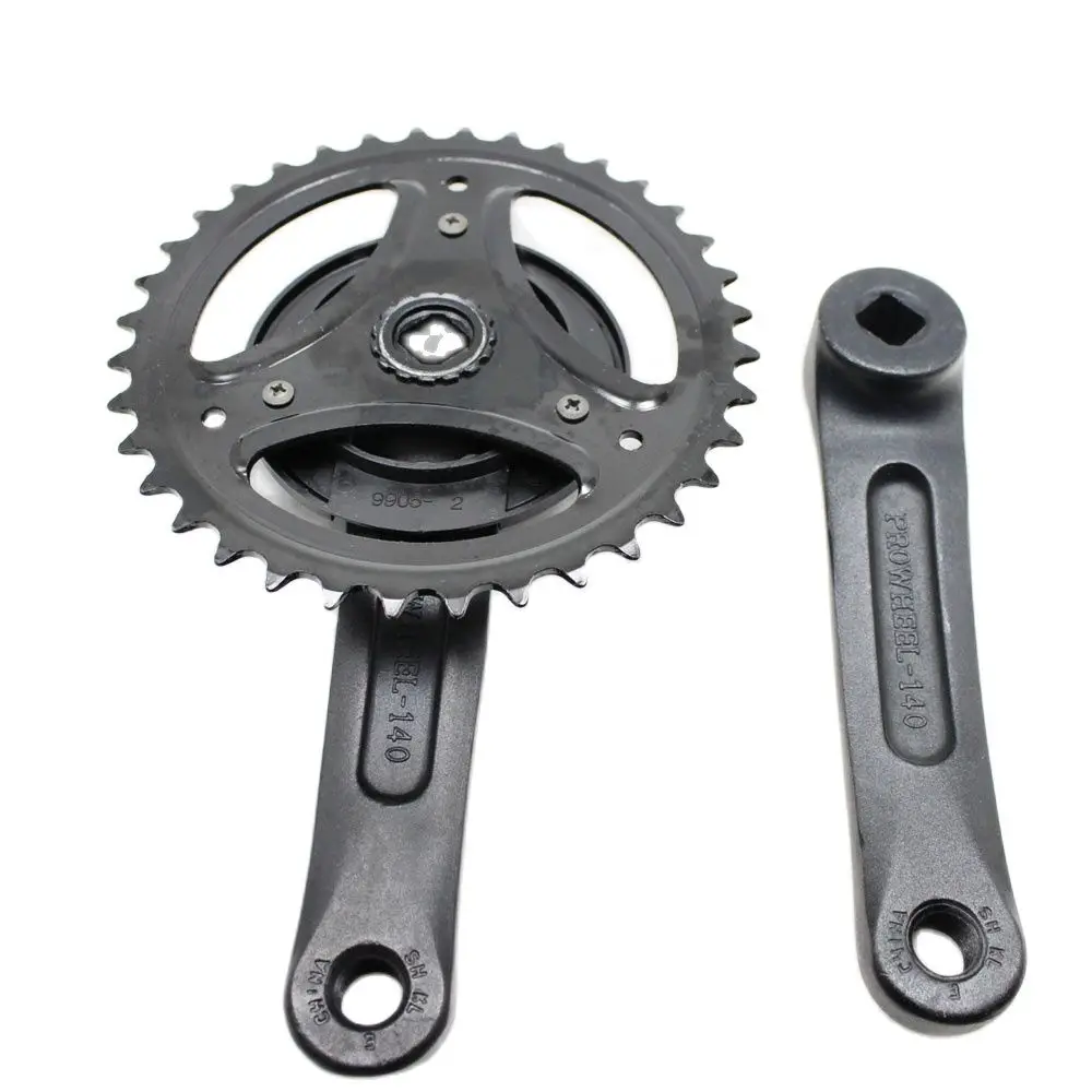 

Prowheel 36T Electric Bike Folding Bicycle Crankset 140mm Single Speed Aluminum Alloy Crank Diamond Hole Child Bike Crank Set
