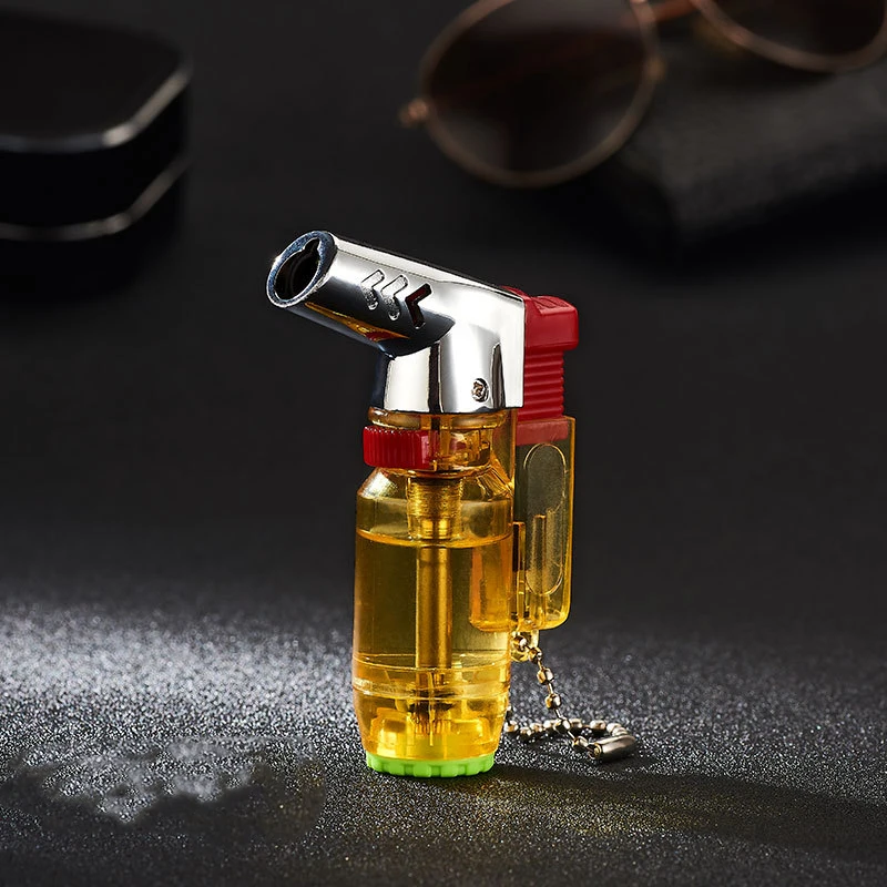 

Spray Gun Cigar Lighter Blue Fmale Refill Gas Butane Lighters Smoking Kitchen Torch Windproof Fire Starter Men Accessories
