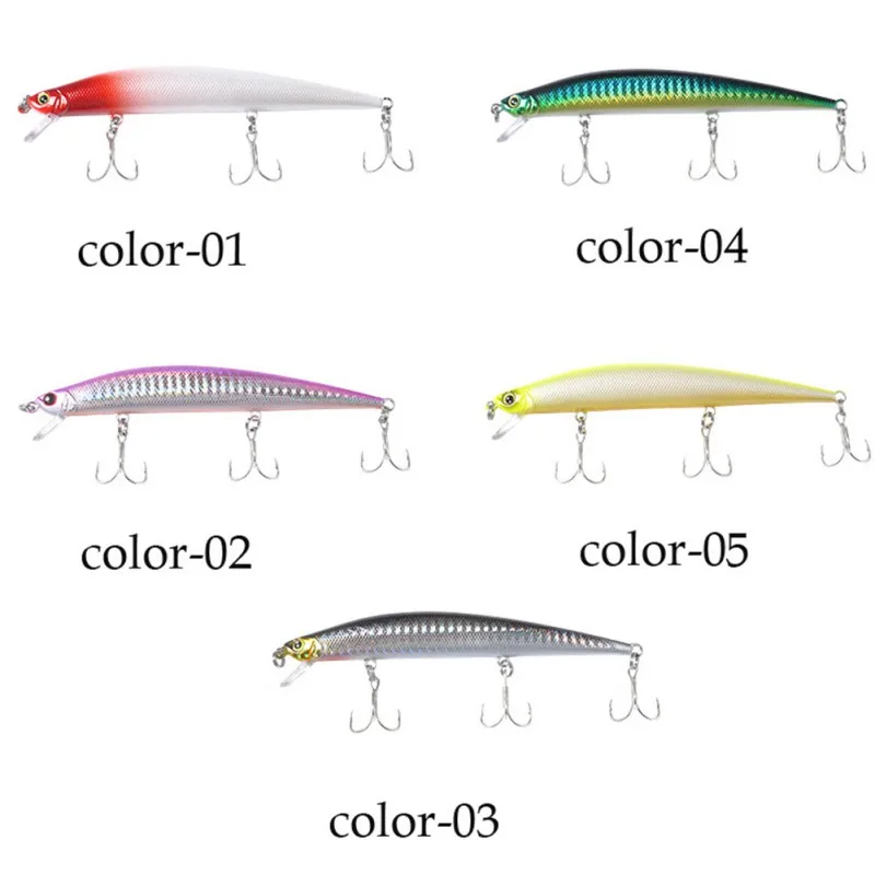 

Hot Artificial Bait False Fish Shape Reusable ABS Plastic Lure Minnow Topmouth Culter Fishing Tool with 3 Treble Fishhooks