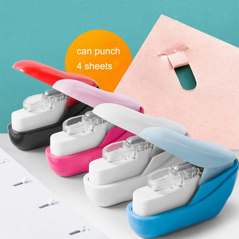 

Портативный без скоб гвоздей степлер мини студентов поставок штапельного-без скоб степлер мини школьные канцелярские принадлежности