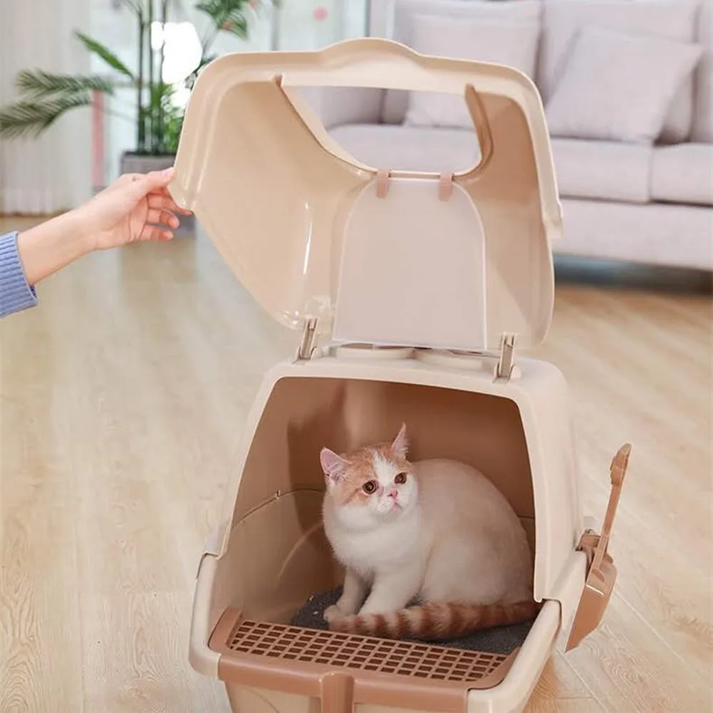 Домашняя коробка для кошачьих туалетов песочница котенок закрытый поднос