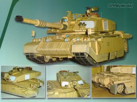 DIYMyModeI UK Challenger MBT, KIT de modelo de papel artesanal, rompecabezas de juguete hecho a mano, regalo, accesorios de pel&iacute;cula-0