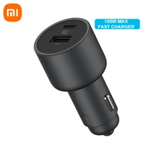 Xiaomi Mi Car Charger 1A1C Dual USB Fast Charging 100W MAX QC Charger Adapter for iPhone Huawei Samsung Xiaomi 10 Smartphone