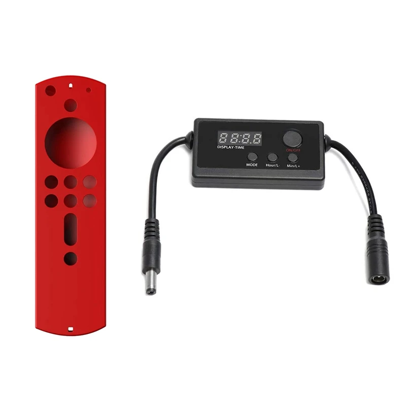 

1 Pcs Silicone Remote Cover Red & 1 Pcs LED Fish Aquarium Light Dimmer Modulator Fish Tank Lighting Controller