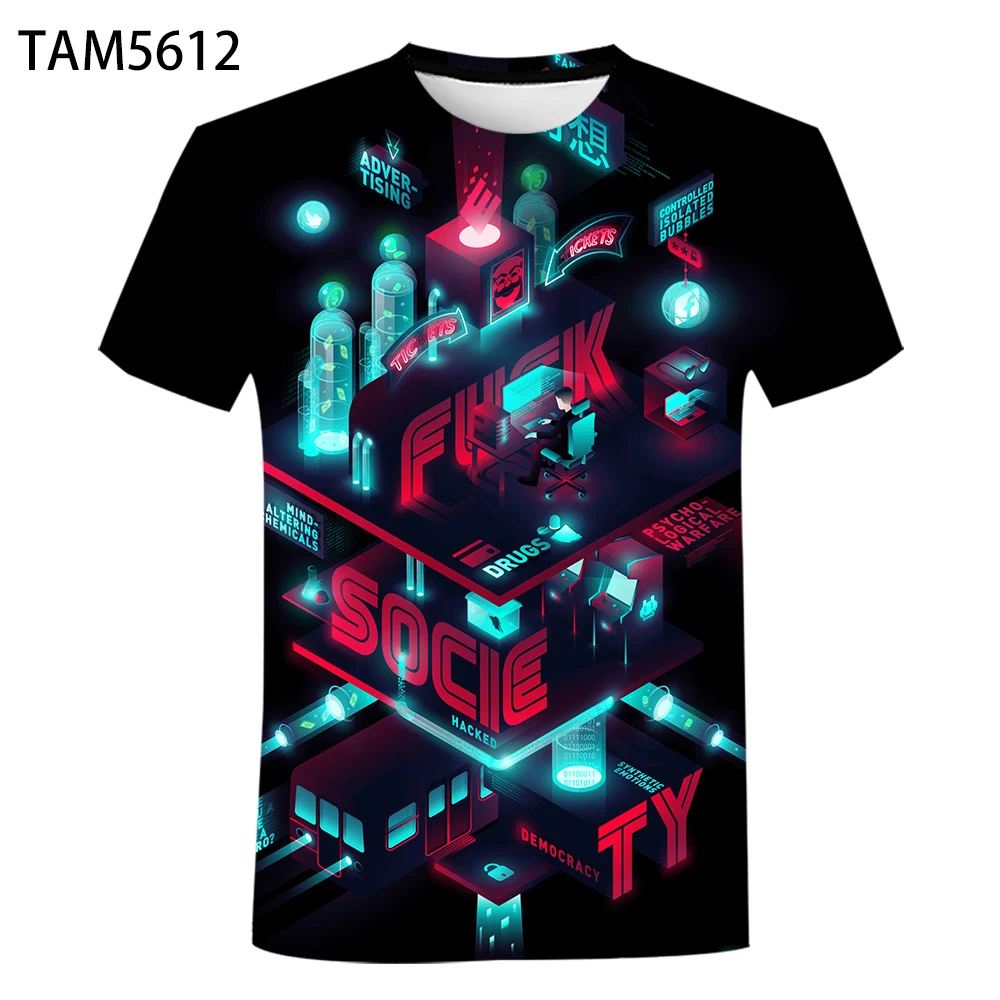 Mr. Робот для мужчин и женщин Удобная дышащая одежда Веселая Футболка 3D Печать
