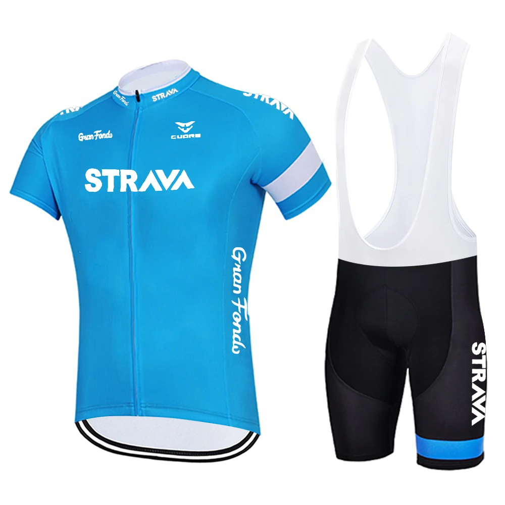Трикотажная дышащая велосипедная одежда STRAVA мужская летняя для велоспорта