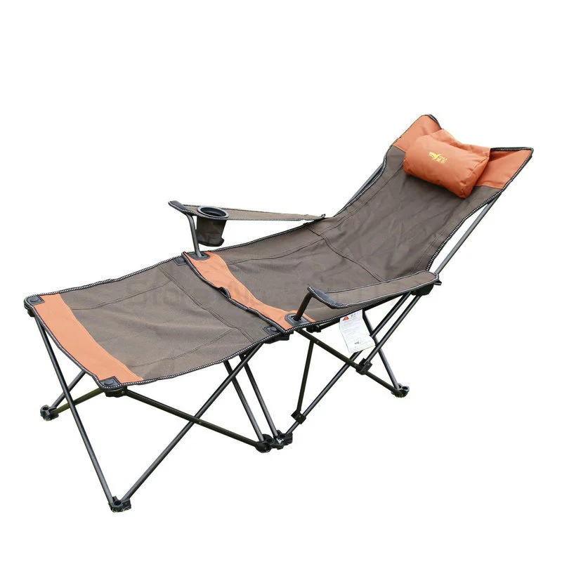 

Outdoor folding recliner multifunctional dual-purpose lunch break beach chair outdoor fishing armchair