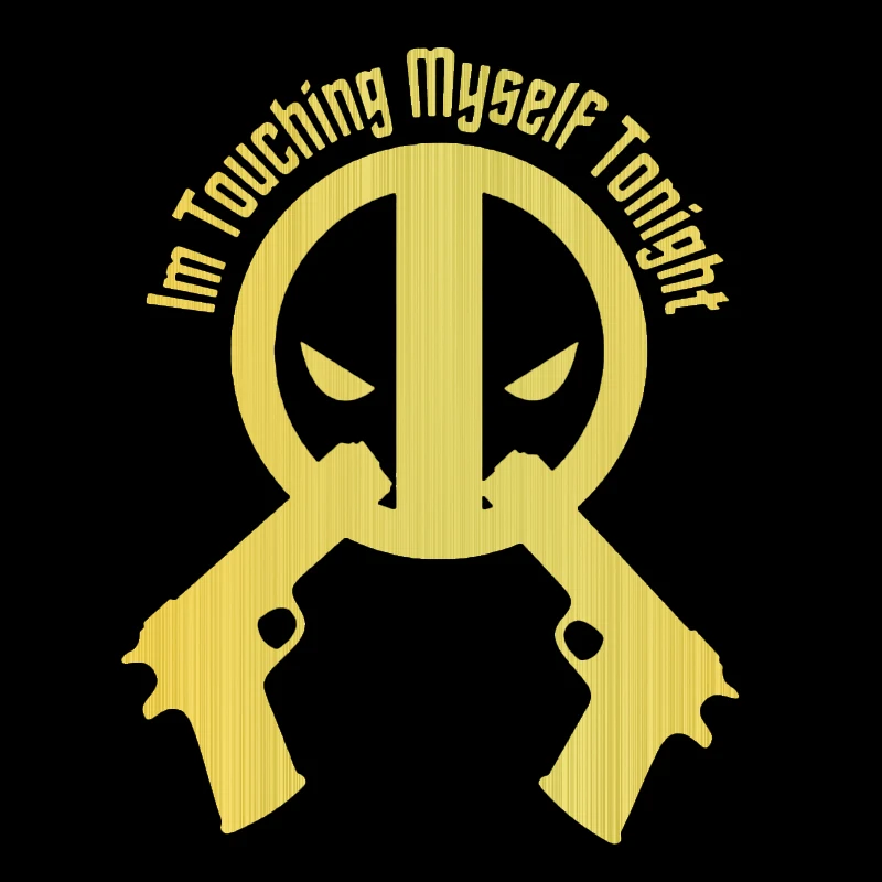 

S51253# Various Sizes Car Stickers Vinyl Decal For Lol Deadpool Guns I'm Touching Myself Motorcycle Decorative Accessories