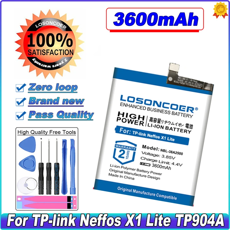 3600 мА/ч NBL 38A2500 Замена Батарея для TP link Neffos X1 Lite TP904A TP904C Перезаряжаемые литий